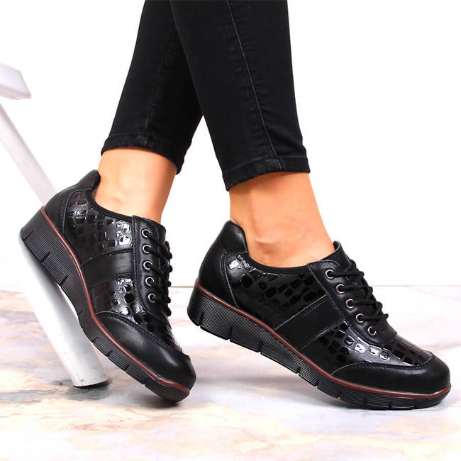Rieker Sznurowane buty czarny W stylu casual Obuwie Półbuty Sznurowane buty 